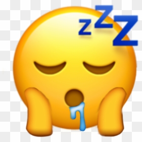 #freetoedit #sleep #drool #tired #emoji #face #text - Tired Emoji, HD Png Download - tired emoji png