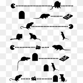 Mice Silhouette Stair Stickers, HD Png Download - where the wild things are silhouette png