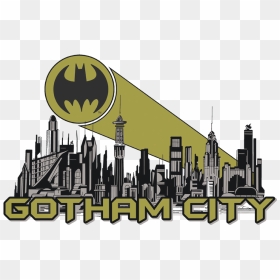 Gotham Clip City - Gotham City Silhouette Art, HD Png Download - gotham city png