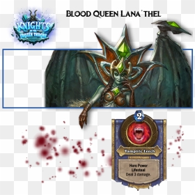 Blood Queen Lana"thel - Cartoon, HD Png Download - hearthstone card png