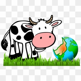 Globe Svg Clip Arts - Cow Eating Earth, HD Png Download - world clip art png