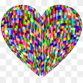 3d Prismatic Grid Heart 6 Clip Arts - Heart Colorful 3d Png, Transparent Png - 3d heart png