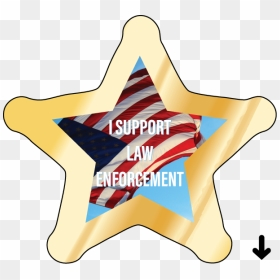 Sheriff Star Recognition Label, 4cp, HD Png Download - sheriff star png