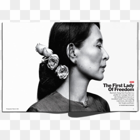 Aung San Suu Kyi Portrait, HD Png Download - time magazine png