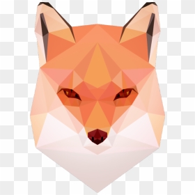 Geometric Fox Art Png - Low Poly Fox Face, Transparent Png - geometric png tumblr