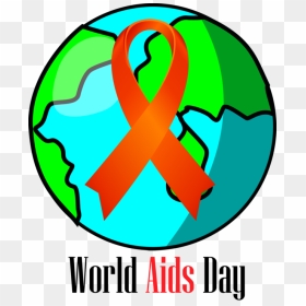 Transparent World Aids Day Green Circle Symbol For - Clip Art Earth Png, Png Download - red ribbon banner png