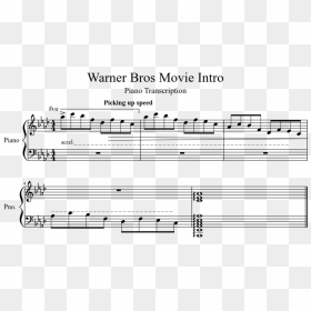 Warner Bros Intro Piano Sheet Music, HD Png Download - warner bros png
