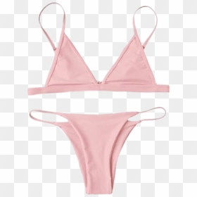 Transparent Swim Suit Png - Light Pink String Bikini, Png Download - swimsuit png