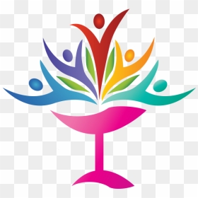 Chalice With Multicolor Stylized Humans As Flames - Clip Art Youth Logo, HD Png Download - chalice png