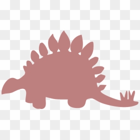 Silhouette Dinosaur Clipart Black And White, HD Png Download - stegosaurus png