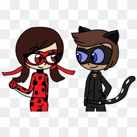 Ladybuette And Chat Boy - Cartoon, HD Png Download - victini png