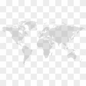 Transparent Background Vector Simple World Map, HD Png Download - grey png