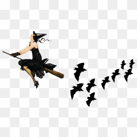 Witch On Broomstick Png - Betty Boop Halloween Clipart, Transparent Png - witch broom png