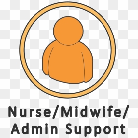 Nurse/midwife/admin Support Button - Circle, HD Png Download - nurse icon png