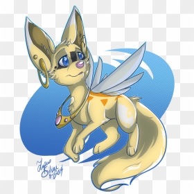 Flying Fairy Fox By Lupussilvae - Animated Dog Fairy, HD Png Download - flying fairy png
