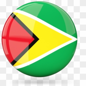 Glossy Round Icon - Guyana Flag Round Png, Transparent Png - guyana flag png