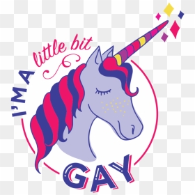"i"m A Little Bit Gay - Gay Sticker, HD Png Download - im gay png