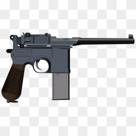 Gun Accessory,machine Gun,gun Barrel - Mauser C96 Clipart, HD Png Download - gun vector png