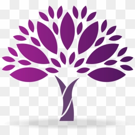 Purple Tree - Long Purple Tree Logo, HD Png Download - violet png