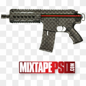 Free Gucci Automatic Gun Psd Official Psds - Mixtape Psd Png, Transparent Png - gun vector png
