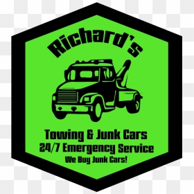 Richard"s Towing & Junk Cars - Clipart Tow Truck Png, Transparent Png - towing png
