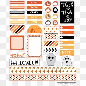 Fall Planner Stickers - Free Png Planner Stickers, Transparent Png - halloween pngs