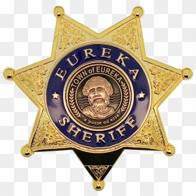 Eureka Town Sheriff Star Badge - Badge, HD Png Download - sheriff star png