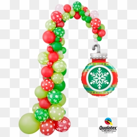 Christmas Ornament Balloon Column In 2019 - Christmas Ornament Balloons, HD Png Download - green balloon png