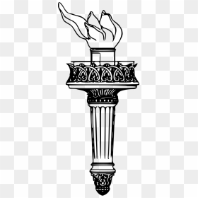 Collection Of Statue - Statue Of Liberty Torch Vector, HD Png Download - minecraft torch png