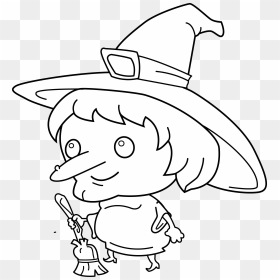 Transparent Witches Broom Png - Cute Witch Coloring Pages, Png Download - witch broom png