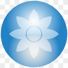 Sky Blue Flower Orb - Circle, HD Png Download - blue orb png