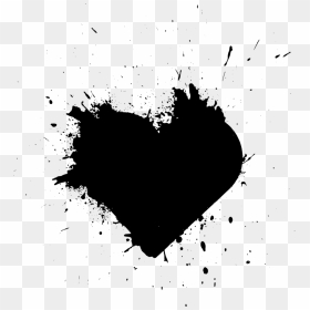 Heart Ink Splatter Png, Transparent Png - coracao png