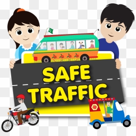 Pollution Clipart Traffic Pollution - Child Parking Lot Safety, HD Png Download - traffic png