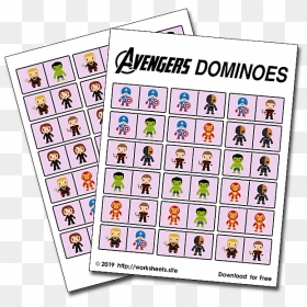 Avengers Endgame Dominoes - Domino Avengers Print, HD Png Download - dominoes png