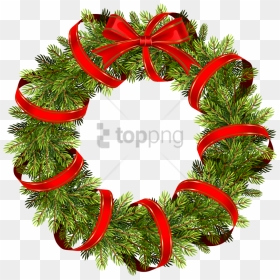 Free Png Download Ribbons Christmas Png Images Background - Transparent Background Christmas Wreath Png, Png Download - christmas wreaths png