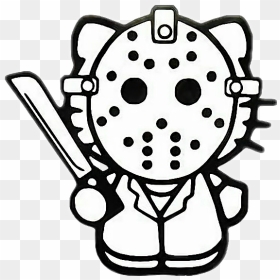 Hk Hellokitty Scarykitty Halloween Spooky Kidcore Goth - Hello Kitty Jason Voorhees, HD Png Download - halloween pngs