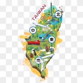 Study In Taiwan - Taiwan Map Cartoon Transparent, HD Png Download - taiwan png