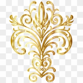 Gold Flourish Png, Transparent Png - gold design png