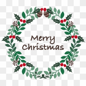 Merry Christmas Wreath Png, Transparent Png - laurel wreath vector png