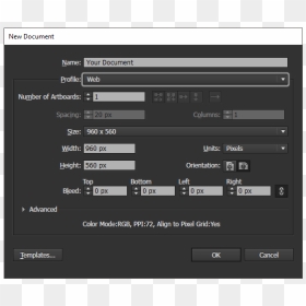 5 Setting Up A New Document Profile Settings - A3 Size In Illustrator, HD Png Download - 80s grid png