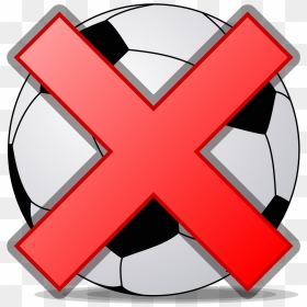 Cross Out Clipart Clipart Library File - Soccer Ball Crossed Out, HD Png Download - red cross out png