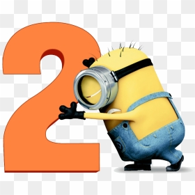 Despicable Me Png Photo - Minion With Number 2, Transparent Png - despicable me png