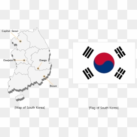 Republic Of Korea, Also Known As South Korea, Is Located - South Korea Flag, HD Png Download - korea png