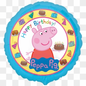 Peppa Pig Happy Birthday Foil Balloon - Happy 2nd Birthday Peppa Pig, HD Png Download - peppa pig birthday png