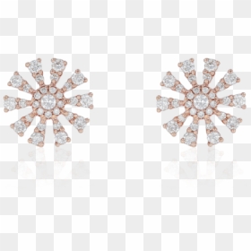 Flower Design Diamond Earring - Earring, HD Png Download - earings png