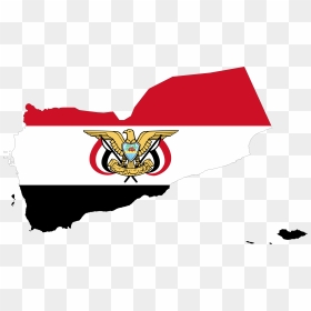 Yemen Map Flag With Stroke And Emblem Clip Arts - Yemen Civil War Flag, HD Png Download - thailand flag png