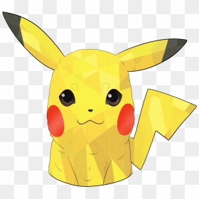 A “lineless” Geometric Of Pikachu I Usually Don’t Like - Origami, HD Png Download - geometric png tumblr