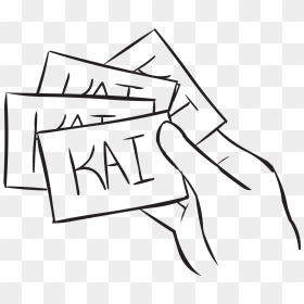 Hand Holding Bunch Of Index Cards With Kai Written, HD Png Download - stock market png