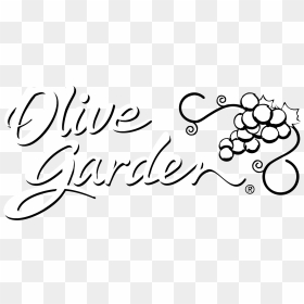 Olive Garden Logo Black And Ahite - Olive Garden White Logo Png, Transparent Png - olive garden logo png