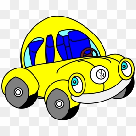 Happy Beatle Clip Arts - Yellow Bug Car Cartoon, HD Png Download - beatles png